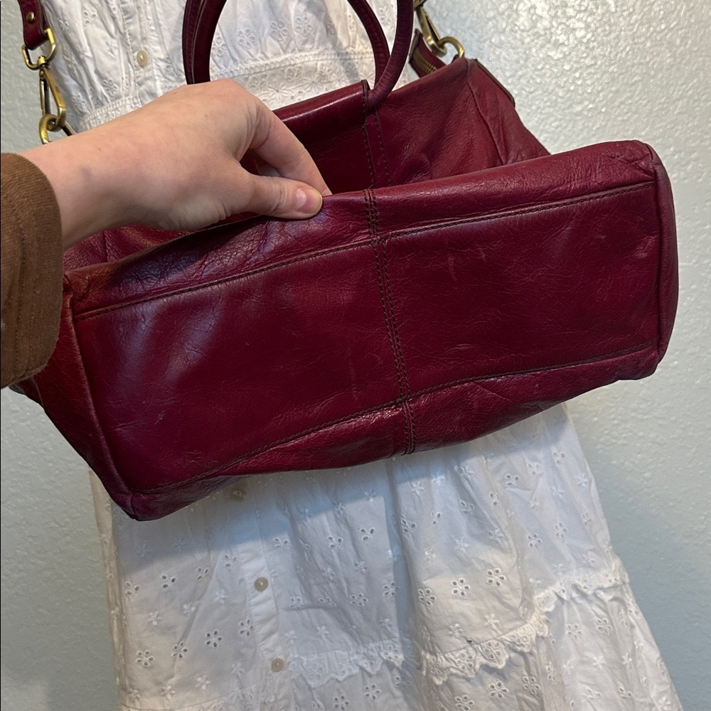 HOBO Sheila Large Genuine Leather Crossbody Tote Bag GUC - Picture 7 of 14